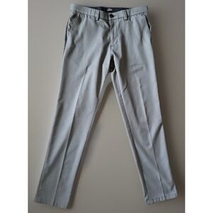 Haggar H26 Premium Dress Pants Trousers Straight Leg Flat Front Gray 33x32 JBHS